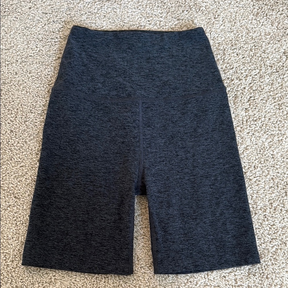 Beyond Yoga Charcoal Grey Bike Shorts